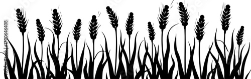 Wheat Field Silhouette Illustration
