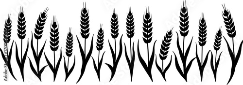Wheat Field Silhouette Illustration