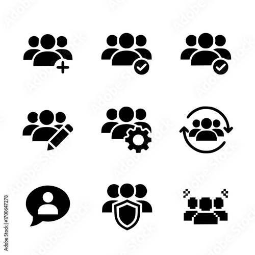 User group icons set