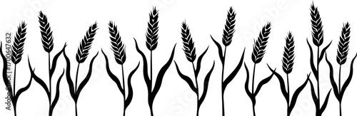 Wheat Field Silhouette Illustration