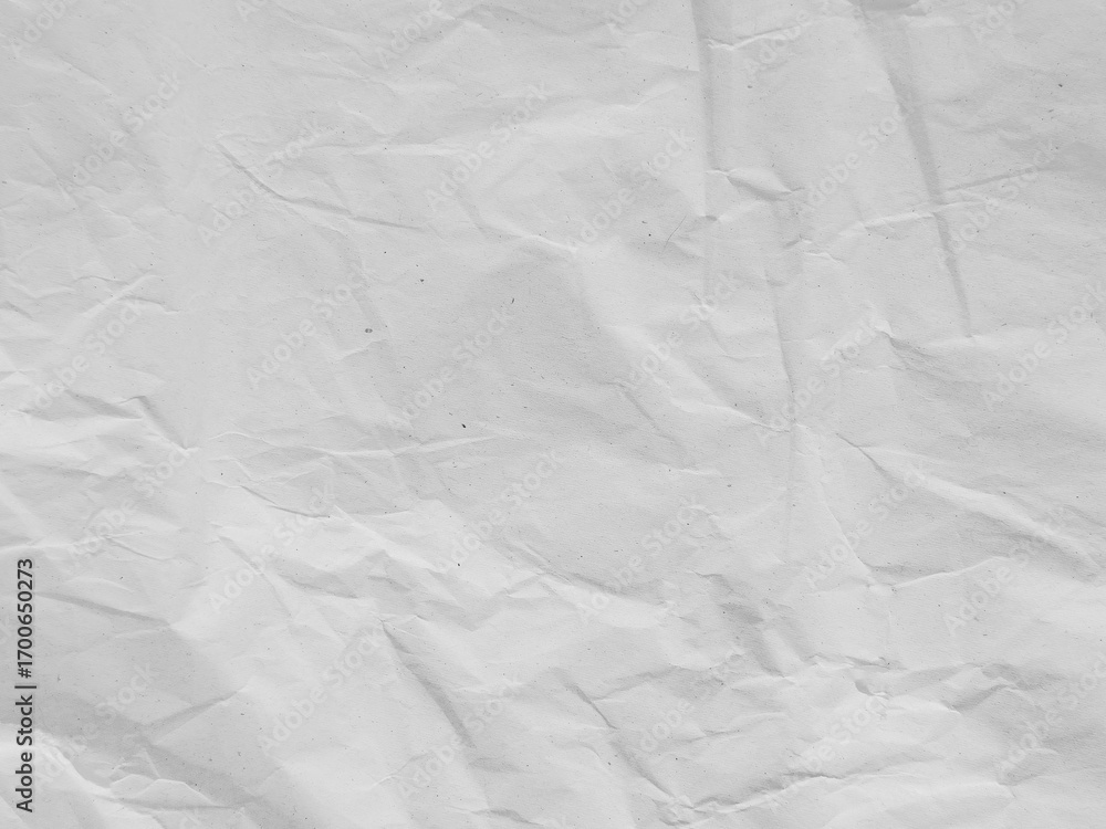Obraz premium Wrinkled White Paper Texture Background for Vintage and Grunge Design