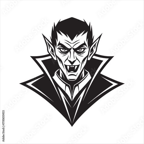 vampire vector silhouette clip art logo idea illustration. vampire sketch art icon set collections