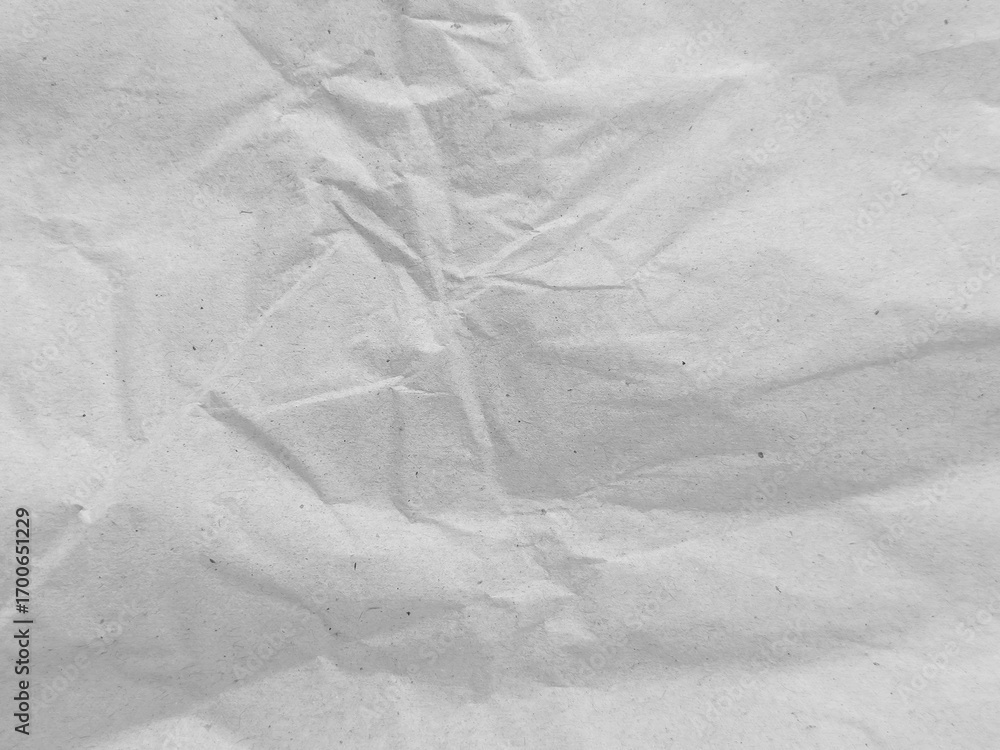 Naklejka premium Wrinkled White Paper Texture Background for Vintage and Grunge Design