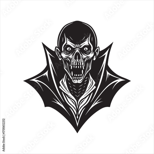vampire vector silhouette clip art logo idea illustration. vampire sketch art icon set collections