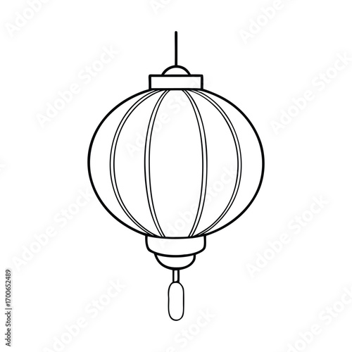 A delightful Chinese lantern lamp coloring page, featuring traditional hanging lanterns with intricate patterns, ready to bring vibrant colors and festive charm to life.
