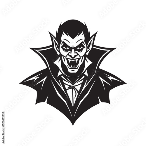 vampire vector silhouette clip art logo idea illustration. vampire sketch art icon set collections