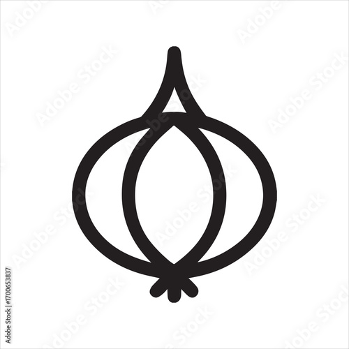 Isolated fresh onion on a clean white background