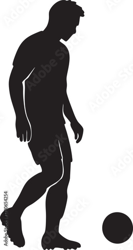 silhouette of a soccer player