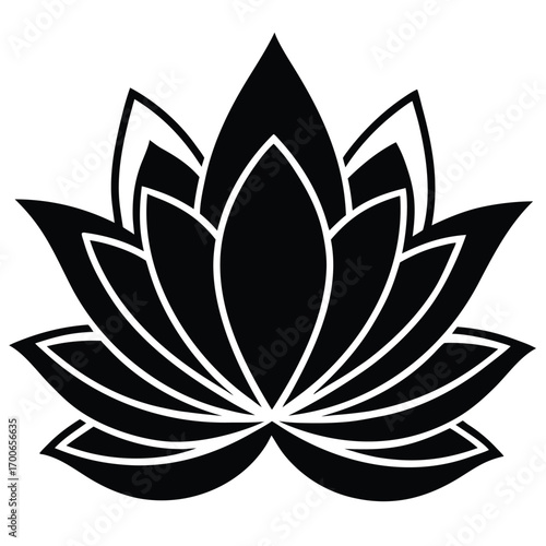 spa flower  lotus  vector icon