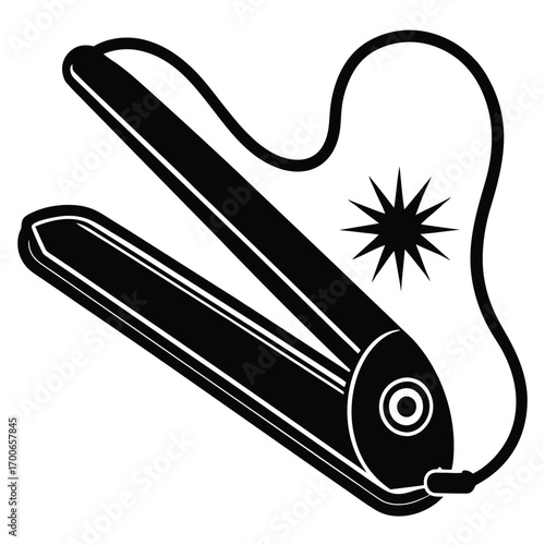 hair straightener vector icon