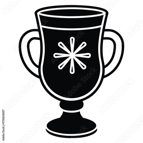 mulled wine mug vector icon