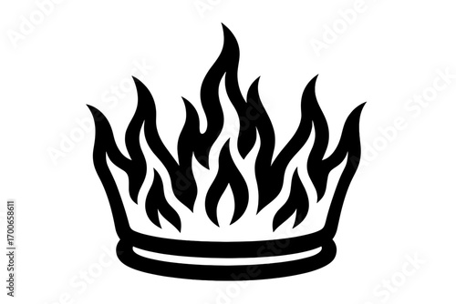 Vector Illustration of Flaming Crown