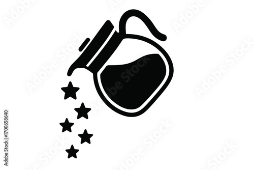 Vector Illustration of Celestial Coffee Pot Icon