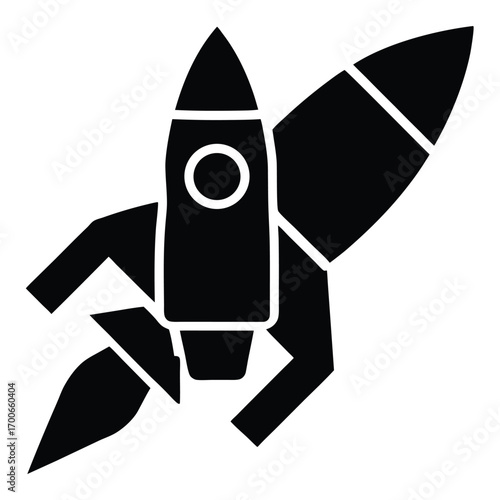 priority shipping rocket vector icon