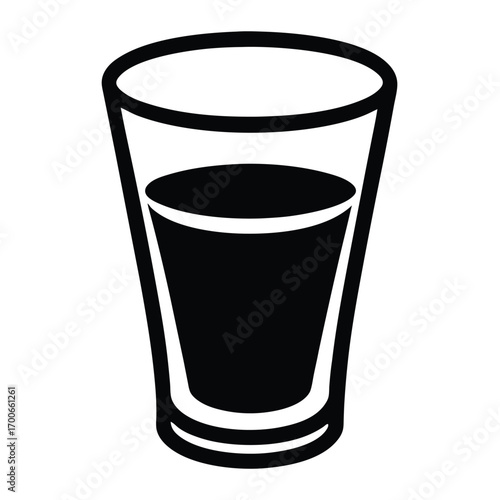 espresso shot glass vector icon