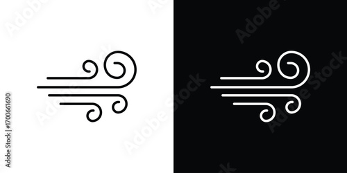 Windy icon in line design. editable stroke icon.