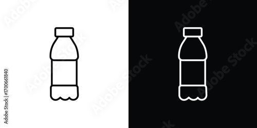 Water bottle icon in line design. editable stroke icon.