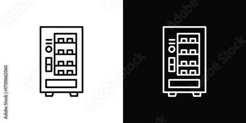 Vending machine icon in line design. editable stroke icon.