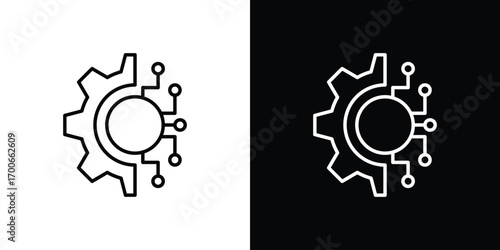 Technology icon in line design. editable stroke icon.