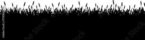 "Silhouette Grass Border Design"