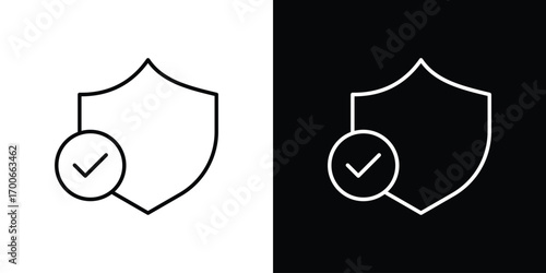 Security icon in line design. editable stroke icon.