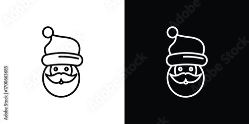 Santa Claus icon in line design. editable stroke icon.