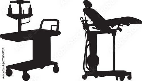 silhouette of medical equipment