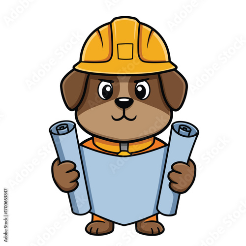 Construction Dog Blueprint Plans.