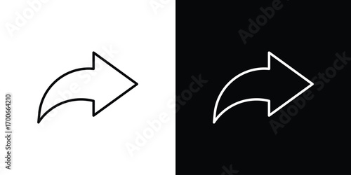 Reply icon in line design. editable stroke icon.