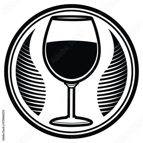 wine glass  red  vector icon