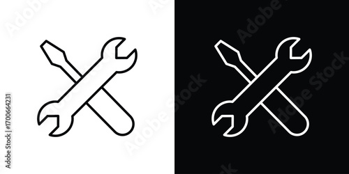 Repair icon in line design. editable stroke icon.