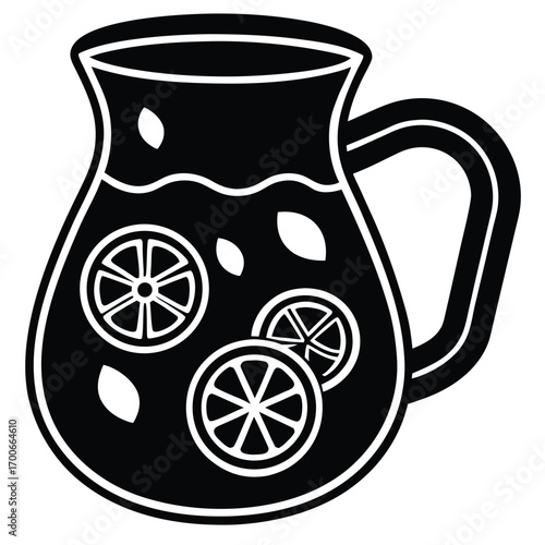 iced tea pitcher vector icon