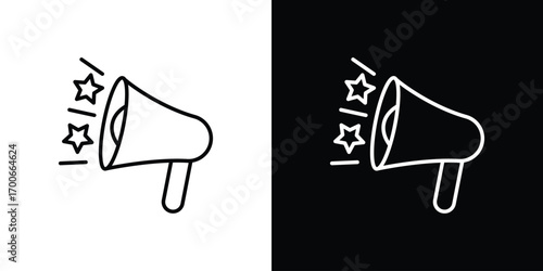 Promotion icon in line design. editable stroke icon.