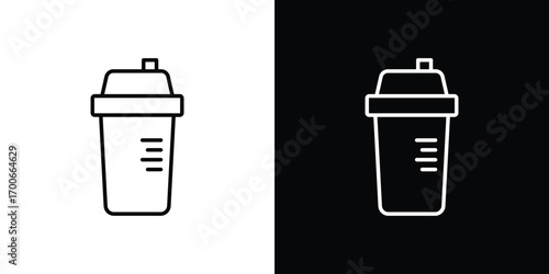 Protein shake icon in line design. editable stroke icon.