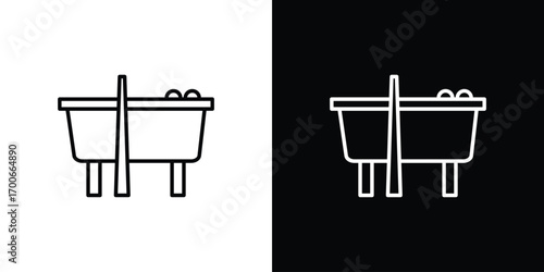 Pool table icon in line design. editable stroke icon.