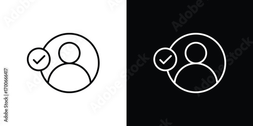 Login icon in line design. editable stroke icon.