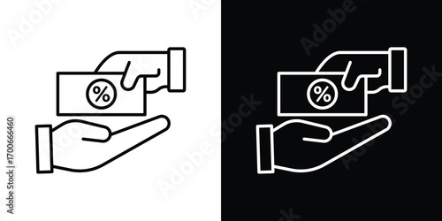 loan icon in line design. editable stroke icon.