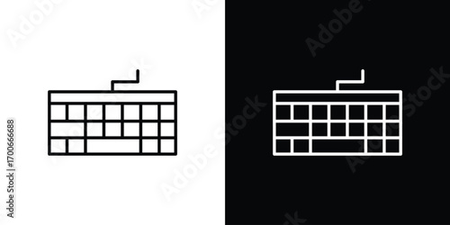 Keyboard icon in line design. editable stroke icon.