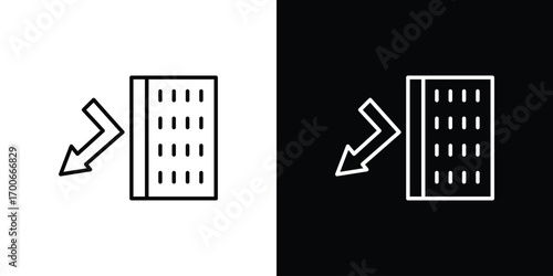 Insulation icon in line design. editable stroke icon.