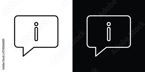 Info icon in line design. editable stroke icon.