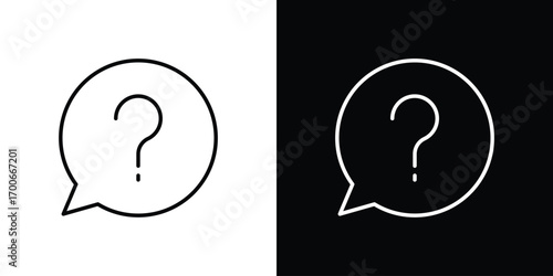 Help icon in line design. editable stroke icon.