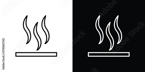 Heat icon in line design. editable stroke icon.