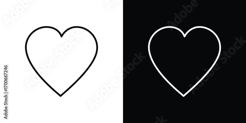 Heart icon in line design. editable stroke icon.