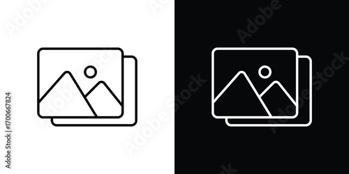 Gallery icon in line design. editable stroke icon.