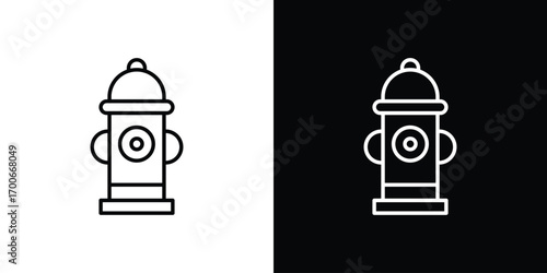 Fire hydrant icon in line design. editable stroke icon.
