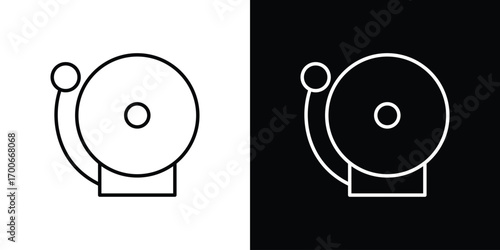 Fire alarm icon in line design. editable stroke icon.