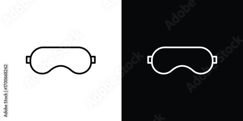 Eye mask icon in line design. editable stroke icon.