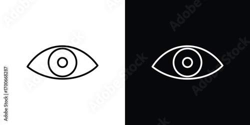 Eye icon in line design. editable stroke icon.