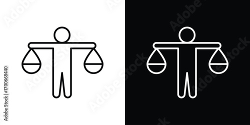 Ethics icon in line design. editable stroke icon.