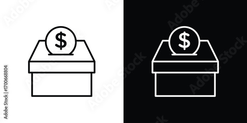 Donations icon in line design. editable stroke icon.